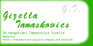 gizella tamaskovics business card